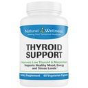 Supporto tiroideo per il benessere naturale – Iodio, Selenium & L-Tyrosine Supplemento per la funzione tiroide sana, energia e metabolismo – Supporto tiroideo per le donne e gli uomini – 60 capsule vegetariane
