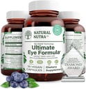 Natural Nutra Ultimate Eye Health Supplement - Bilberry & Blueberry Extract Blend per il supporto di visione di giorno e di notte, promuove la percezione di colore & Eye Clarity - Non-GMO, Vegan - 30 capsule (Pack of 2)