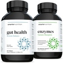 Smarter Gut Health Probiotics - Superior Digestive & Immune Support + Smarter Nutrition Enzymes - Aiuti digestivi giornalieri con 16 diversi enzimi naturali