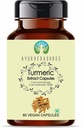 Estratto di curcuma 500mg - 60 capsule vegetariane | Haldi Extract | Curcuma Longa | Tutto naturale | 100% Vegan | Gluten-Free | GMP Certificato.