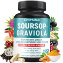 Soursop Graviola Capsule con Elderberry, Turmeric, Ginger, Milk Thistle, Tart Cherry e altro ancora - 120 capsule per 4 mesi di fornitura