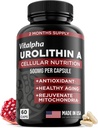 Anti-invecchiamento Urolitina Un supplemento - Pure & Potente Antiossidante Protezione Integratori Mitocondriale - Energia Naturale Boost - Mitocondriale Salute & Cellulare Assistenza per Uomini & Donne - 60 Caps
