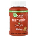 Qunol Turmeric e Ginger Gummies, Gomma con 500 mg di curcuma + 50 mg di zenzero, Integratore di supporto congiunto, Ultra High Absorption Tumeric and Ginger, Vegan, Gluten Free, 1 Mese di alimentazione 60ct Gummies
