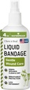 Pet Liquid Bandage per Cani - 4 oz Spray con Aloe - Cura dei Guasti per Cani Compresi Tagli, Graffi e Stitches - Traspirante e Impermeabile