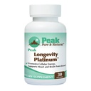 Peak Longevity Platinum PQQ Supplemento con Coenzyme Q10 - Quinone Pyrroloquinoline con Ubiquinol CoQ10 e Shilajit - Integratore mitocondriale per l'energia naturale e l'invecchiamento sano (30 Softgels)