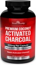 Capsule di carbone attivi organici di Bounty Divine - 600mg Pillole di carbone di cocco - 90 Caps di verdure