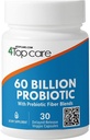 Probiotici 60 miliardi di CFU - 10 Strains + Prebiotici Organici - Immune, Digestivo & Salute Gut - Supporta costipazione occasionale, Diarrea, Gas & Bloating - per le donne & uomini (30 Conte)