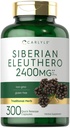 Carlyle Siberian Eleuthero | 2400mg | 300 capsule | Non OGM e Gluten Formula gratuita | Ginseng siberiano | Integratore di erbe tradizionale