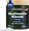 Nuovo supplemento Nicotinamide Riboside Resveratrolo-900mg, supplemento per gli uomini e le donne (80 capsule)