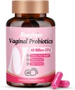 Probiotici vaginali per le donne,40 miliardi di CFU Promuove il pH Balance, Healthy Vaginal Odor & Urinary Tract Health con i prebiotici organici, mirtillo, 60 capsule