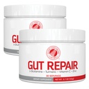 Silver Fern Gut Repair - Polvere di supplemento di salute digestiva - L-Glutamina, curcumina, zinco e acido ascorbico (2 tubi - 60 porzioni)