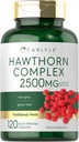 Carlyle Hawthorn Berry Complex 2500mg capsule | 120 Count | Estratto di polvere | per gli uomini e le donne | Non-GMO & Gluten Supplemento gratuito
