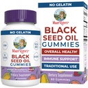 MaryRuth Organics Black Seed Oil Gummies | Black Cumin Seed Oil Supplement | Tradizionalmente utilizzato per il supporto immunitario e la salute cardiovascolare | Vegan | No Gelatin | Pectin Based | 60 Gummies