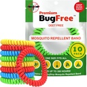 Bracciali respinti della zanzara (10 Pack) Bracciali respinti della zanzara per adulti e bambini - Bande prive di DEET - 10 bande multicolor - individualmente strappate