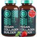Vegan Collagen Booster Tablets - Integratori di collagene vegani senza crudeltà - Biotina, Superfood organico, Vitamine di collagene a base vegetale per pelle, Capelli, Unghie - 2-Pack, 60 Pillole di Boost di collagene Vegeterian