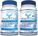 Salute del consumatore AnxiClear - Boosts mood, calma la mente, eleva livelli di serotonina - 5-HTP, L-thianine - 1 giorno + 1 notte