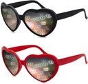 Gli occhiali da sole a forma di cuore 2 Pack per le donne, gli occhiali da sole di effetto cuore sono perfetti per gli accessori di San Valentino, festa di rave, festa di nozze, sera musicale, spettacoli di fuochi d'artificio.