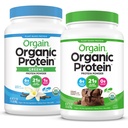 Orgain Organic Vegan Protein Powder + Greens, Vanilla Bean - 21g Plant Based Protein, Gluten Free, Dairy Free, Lactose Free, Soy Free, No Sugar Aggiunto, With Iron & Prebiotics for Gut Health - 1.94lb | Orgain Organic Vegan Protein Powder, Creamy Chocolate Fudge - 21g Plant Based Protein, Gluten Free, Dairy Free, Lactose Free, Soy Free Kos