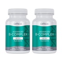Omax3 2 Bottiglie - Advanced Vitamin B Complex 50MG con Biotin | Strong & Shiny Hair, Unghie Pelle, Supporto Stress, Immunità, Metabolismo Energetico, 90 Capsule/per Bottiglia