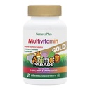 Natures Plus Animal Parade Source of Life Gold Children's Chewable Multivitamin - Assorted Cherry, Orange & Grape Flavors - 60 Chewable Tablets - Vegetariano, Gluten-Free - 30 Serve