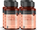 pureclinica alta potenza Ginkgo Biloba 30.000mg x 360 compresse (4 bottiglie di 90) - 12 mesi di fornitura - 5 volte La forza dei prodotti concorrenti