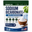 Integratore alcalino bicarbonato di sodio di uso organico per l'alcalinità. Supporta reni & stomach acid Neutralizer w/alcaline Superfoods. Sodio Bicarbonato Polvere Rene Supporto Immune Antacid Sport 1.5LB