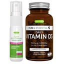Vitamina giornaliera D3 + Super B12-Complex 5000mcg Bundle vegetariano, 365 2000iu Vitamin D3 Compresse + Spruzzo sublinguale di Cherry Flavor ad alta resistenza B12, di Igennus