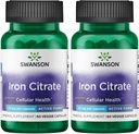 Citrato di ferro di Swanson 25 milligrammi 60 capsule di veg (2 pacchetto)
