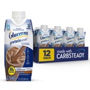 Glucerna Proteine Smart Diabetes Care Shake, Cioccolato, Sostituzione del meal diabetico per sostenere la gestione dello zucchero nel sangue, 30g Protein, 150 Calories, Pronto per bere, Bottiglia 11-fl-oz, 12 Pack