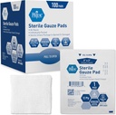 MED PRIDE Sterile Gauze Dressing Pads, 12 Ply Highly Absorbent Cotton, Individualmente Wrapped, Non Stick, Rimozione Painless (3x3 pollici (Pack of 100)