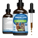 Benessere animale Immune Sicuro per i gatti - Supporta difese immunitarie normali, Gut Flora Balance, Andrographis, Echinacea, Vitamina C, Zinco - Veterinaria-Formulato Supplemento di erbe 4 oz (118 ml)