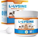 Polvere di L-Lysine per gatti, 120g polvere di lisina supporta il sistema immunitario dei gatti, la salute respiratoria e la funzione visiva – la polvere di lisina migliora lo scarico degli occhi dei gatti, forniture di salute degli animali, aroma di salmone - 4.23oz