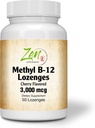 Integratore di vitamina B-12 - con Vitamine B6, Folate, Biotina - Supporta la salute cardiovascolare, Sistema immunitario sano, Funzione cerebrale e nonna - 50 Lozenges