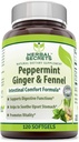 Segreti di erbe Peppermint Ginger & Fennel 120 Softgels (Non OGM) - Supporta funzioni digestive* - Promuove la vitalità*- Aiuta a Sooth Upset Stomach*