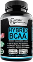 Ibrido BCAA 1000mg – BCAAs Aminoacidi Integratori - 2:1:1:1 L-Leucina, L-Isoleucina e L-Valina – Non-OGM, Vegan - 120 Serve