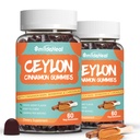2 Confezione Zucchero Ceylon Cinnamon Gummies 2000MG, Integratore di cannella con Cromo e Cinnamon Bark, Vegan, Non OGM, Gluten Free, 120 Gummies