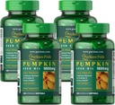 Olio di semi di zucca, Supporta la prostata e la salute urinaria 100 Conte bianco (Pack of 4)