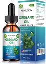 Olio di origano Gocce liquide con Carvacrol,Vitamina E - 6 mesi di fornitura olio di origano Gocce estratto di tintura, Cleanse, Detox, Supporto immunitario, Salute Digestiva Gut - Olio di origano puro Vegan 2oz