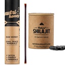 Capsule SHILAJIT NATURALI (1-2 Mesi di Alimentazione) | 60 Conte & Shilajit Honey Sticks Resina Mescolato con miele crudo (30 Sticks)