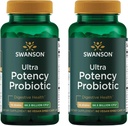Swanson Ultra Potency Probiotic Digestive Health Immune System Support 66 miliardi CFU Prebiotic NutraFlora scFOS 60 DRcaps Veggie Capsules (Caps) (2 Pack)
