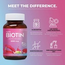 Biotina compresse per capelli, pelle e unghie | Biotin Vitamina B7 compresse per uomini e donne | Vitamina per capelli per la crescita dei capelli | Nessun effetto collaterale (60 compresse)