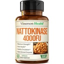 Integratore di Nattokinase - Integratori di salute del cuore con Nattokinase 4000 FU - Integratori di circolazione di massima resistenza - Enzimi sistemici per circolazione sana e fluido. Non OGM & Vegan. 60 capsule