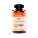 NatureWise Vitamina E 400 IU Softgels (180mg DL-Alpha) - Latticini, Gluten & Soy Free - Antiossidante-Rich Integratore alimentare per pelle, cuore e supporto sanitario Immune - Alimentazione 4 mesi, 120 Conte