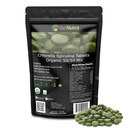 Go Nutra Organic Spirulina Chlorella Tablets 50/50 Blend | Nutrient Dense Superfood - Vegan Protein, Chlorophyll, Enzymes | 500mg Ogni clorella Spirulina Tablets, 720 Conte, 4 Mese di alimentazione