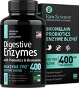 Enzimi digestivi con probiotici per la salute digestiva delle donne e degli uomini - Bloating Relief, Gut Health Supplements: Bromelain, Papaya Enzyme, Acidophilus Probiotic, Lactase Enzymes for Digestion - 60 pillole