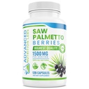 Sega Palmetto Berries & Extract - 1500 mg Sega Palmetto Supplemento per Uomo & Donne - DHT Blocker per la crescita dei capelli, supporto della prostata & salute urinaria - 120 capsule vegane