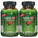 Irwin Naturals CoQ10-RED - 60 Liquid Soft-Gels, Confezione da 2 - Supporto per la salute del cuore avanzato con Booster Nitric Oxide per supportare il flusso sanguigno - 60 Total Servings