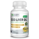 COD Liver Oil | 300 Softgels | Fonte naturale degli acidi grassi Omega 3 | Triple Strength | Migliore salute immunitaria, ossa sane e supplemento dietetico muscolare |