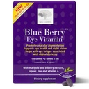 NUOVO NORDIC Blue Berry Eye Vitamin Lutein Supplemento con zinco, Supporta la pigmentazione maculare, Eye & Vision Funzione, 120 compresse (Pack of 1)