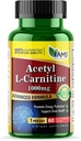 America Medic & Science Acetyl L-Carnitine 1000mg (60 compresse) | Integratore alimentare per gli uomini e le donne | Promuove la produzione di energia | Supporta la salute del cervello | Aiuta a migliorare la memoria e il fuoco